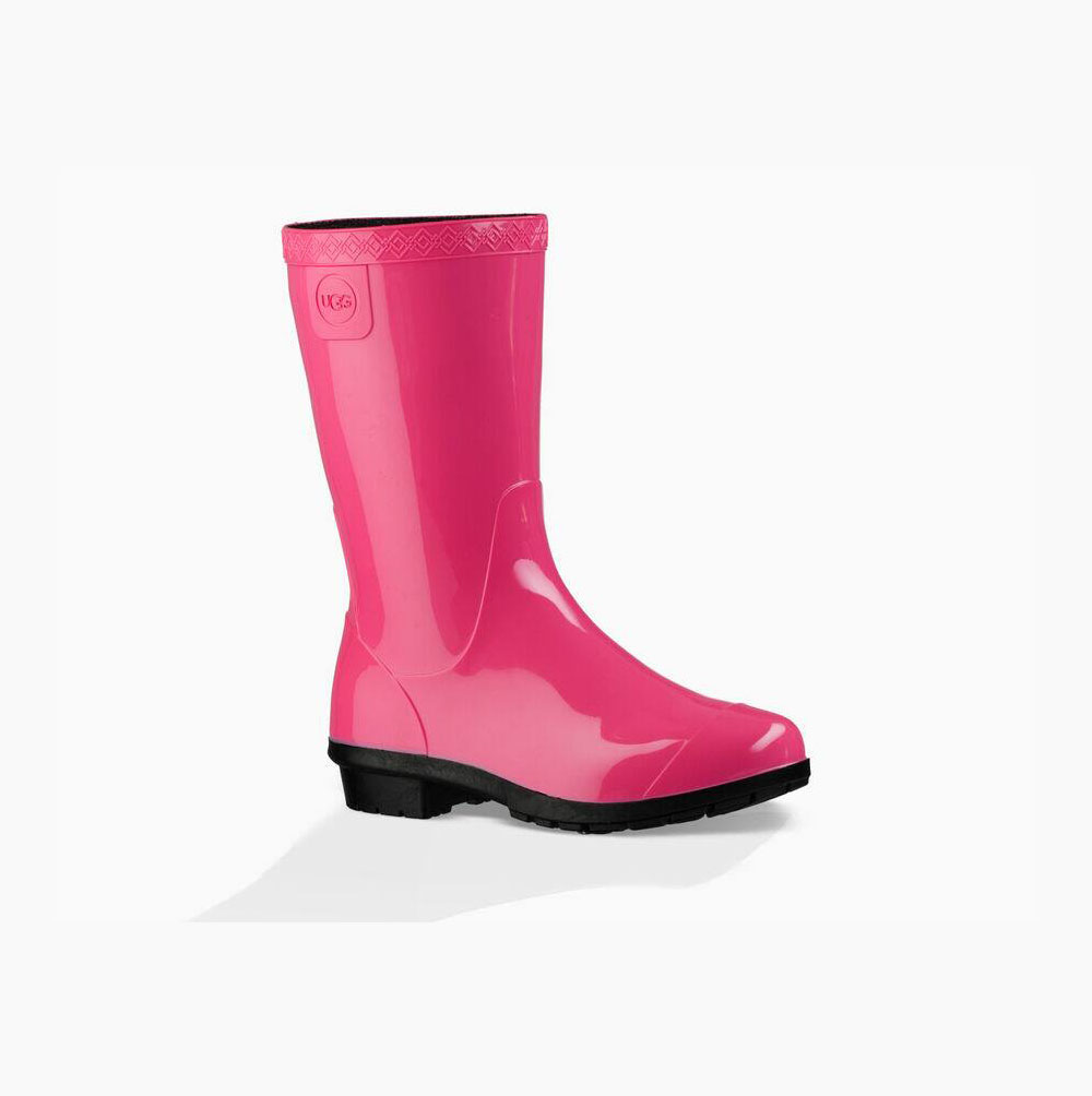 UGG Raana Pink Rain Boots for Kids (CZWX97021)